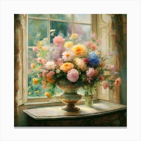 Vase Of Flowers 1 Canvas Print