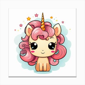 Cute Unicorn 750 Canvas Print