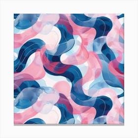 Abstract Watercolor Wavy Pattern Canvas Print