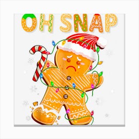 Gingerbread Man Oh Snap Christmas Cookie Costume Baking Canvas Print