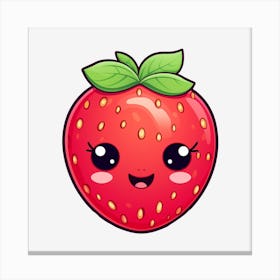 Kawaii Strawberry Canvas Print