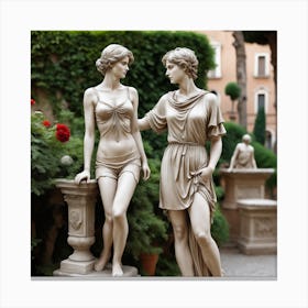 Two Statues — Stock Photo Canvas Print