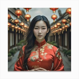 China in Red 2 Canvas Print