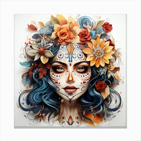 Day Of The Dead Woman 1 Canvas Print