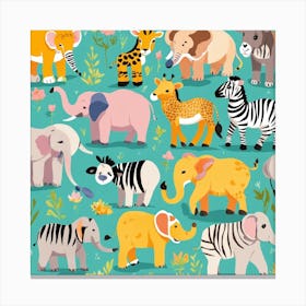 Zoo Animals 1 Canvas Print