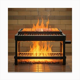 Compact Hibachi style Grill Canvas Print