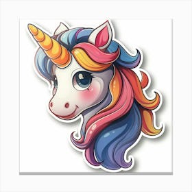 Unicorn Sticker 78 Canvas Print