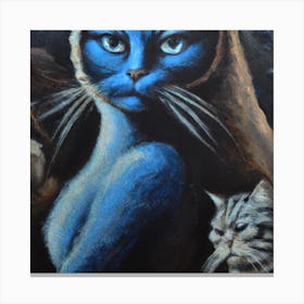 Blue Cat Canvas Print