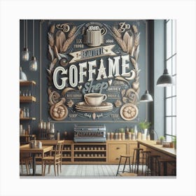 Gofame Coffee Shop Canvas Print