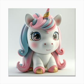 Unicorn 3d Print 2 Canvas Print