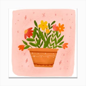 Potted Flowers Canvas Print