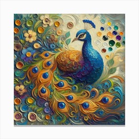 Bird Peacock 3 Canvas Print