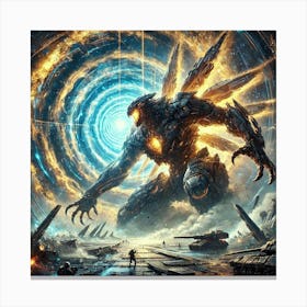 A Dramatic Depiction Of The Dimensional Tear Abili Canvas Print