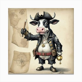 Pirate Cow 5 Canvas Print