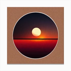 Sunset In A Circle 1 Canvas Print