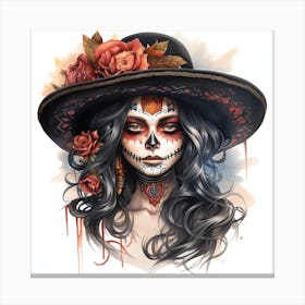 Day Of The Dead Girl 3 Canvas Print