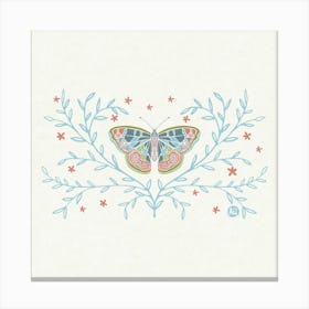 Graceful Flutter -Azure Grace- Canvas Print