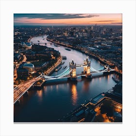 Tower Bridge At Dusk 1 Canvas Print