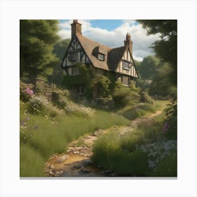 Cottage In The Woods 2 Canvas Print