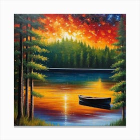 Sunset On The Lake 7 Canvas Print