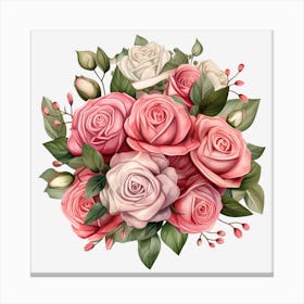 Bouquet Of Roses 25 Canvas Print