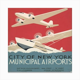 City Of New York Municipal Airports 2 Canvas Print