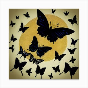 Butterfly Silhouettes Canvas Print