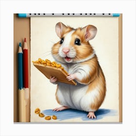 Hamster Drawing 4 Canvas Print