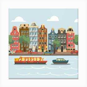 Amsterdam In A Row 5 Canvas Print