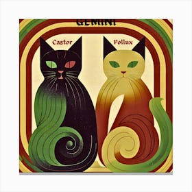 Gemini Cats 1 Canvas Print