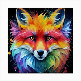 Colorful Fox 2 Canvas Print