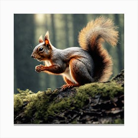 Squirrel In The Forest 65 Canvas Print