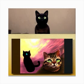 Cat Painting Canvas Print