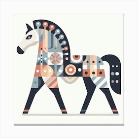 Scandinavian style, Horse 3 Canvas Print