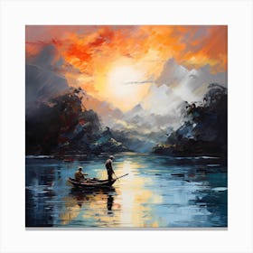 Tranquil Brushstrokes Canvas Print