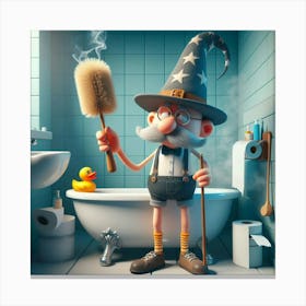 Wizard Of the bath Canvas Print