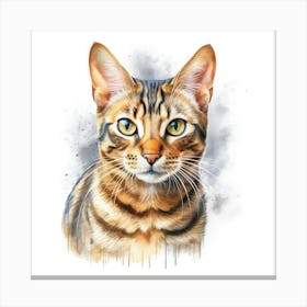 Toyger Cat Portrait 3 Canvas Print