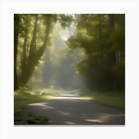 Road In The Woods Canvas Print