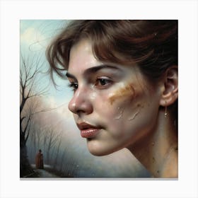 'The Girl In The Woods' Canvas Print