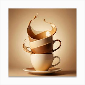 Splashing Coffee Canvas Print