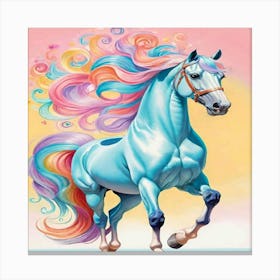 Rainbow Horse Stampe su tela