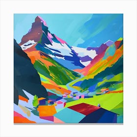 Abstract Travel Collection Zermatt Switzerland 1 Canvas Print