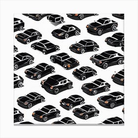 Black And White Cars 3 Canvas Print
