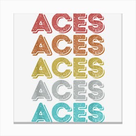 Vintage Retro Aces Canvas Print