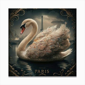 Paris Swan 2 Canvas Print