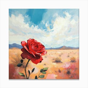 Rose In The Desert.AI 1 Canvas Print