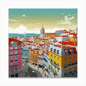 Lisbon Cityscape 2 Canvas Print