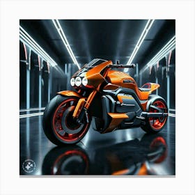 Futuristic Motorcycle Canvas Print