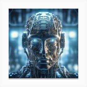 Cyborg Head 19 Canvas Print