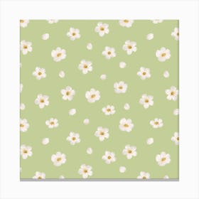 Soft ditsy flowers Canvas Print